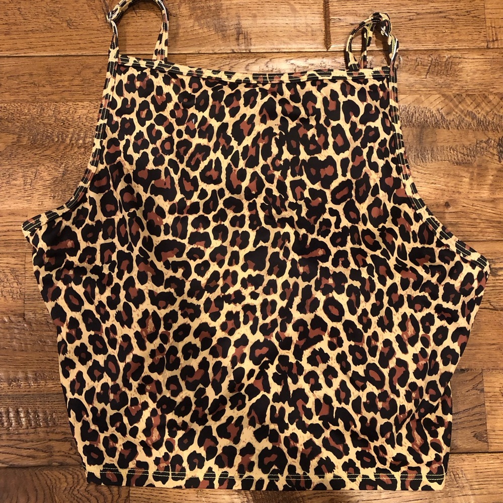 Kortni Jeane Leopard High Neck Top